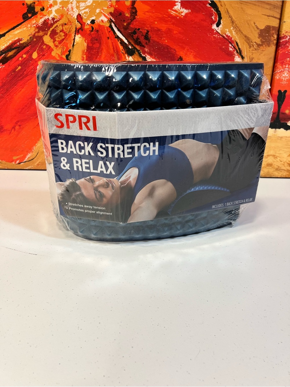 🆕 SPRI Back Stretch & Relax Foam Roller - Navy Blue